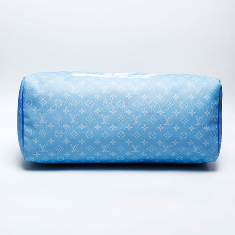 LOUIS VUITTON 2020 Monogram Cloud Keepall Bandouliere 50 Boston bag blue WS20089