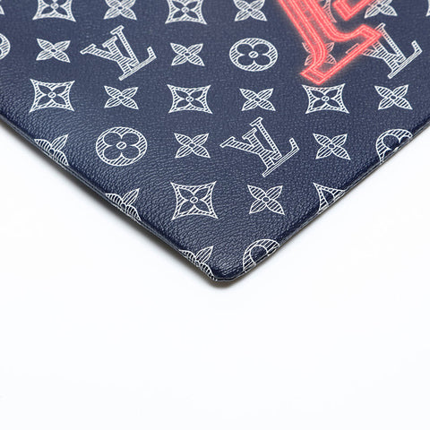 LOUIS VUITTON 2018 Monogram Ink Upside Down Pochette Apollo Clutch bag Navy WS20090