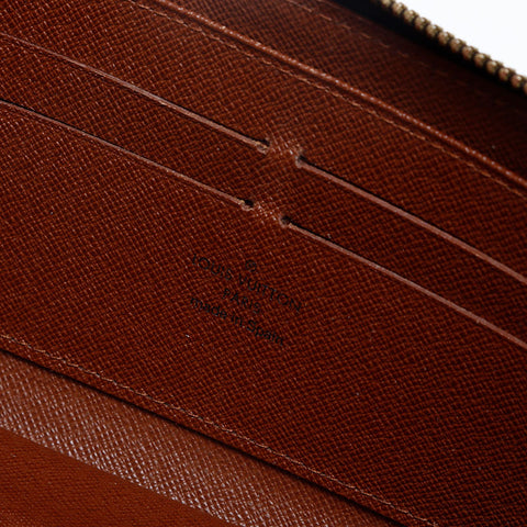 LOUIS VUITTON 2019 Monogram Rose Zippy Purse Brown WS20092
