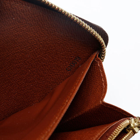 LOUIS VUITTON 2019 Monogram Rose Zippy Purse Brown WS20092