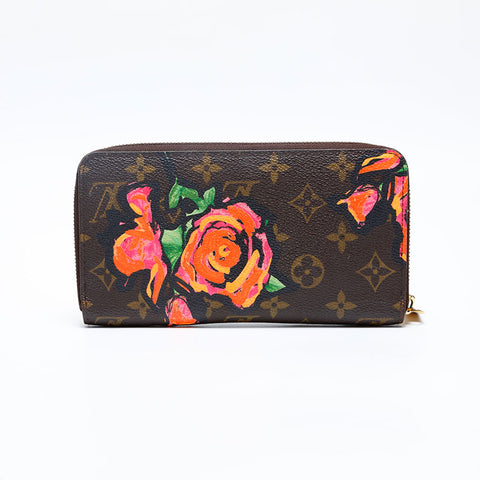 LOUIS VUITTON 2019 Monogram Rose Zippy Purse Brown WS20092