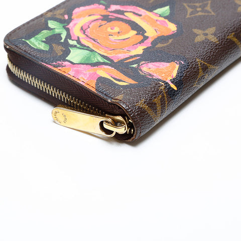 LOUIS VUITTON 2019 Monogram Rose Zippy Purse Brown WS20092