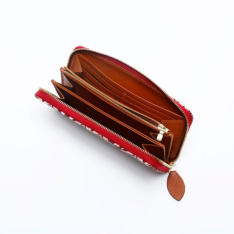 LOUIS VUITTON 2020 Monogram 1854 Jacquard Zippy Purse Red WS20093