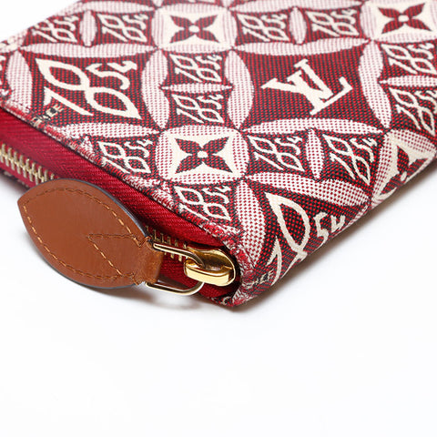 LOUIS VUITTON 2020 Monogram 1854 Jacquard Zippy Purse Red WS20093