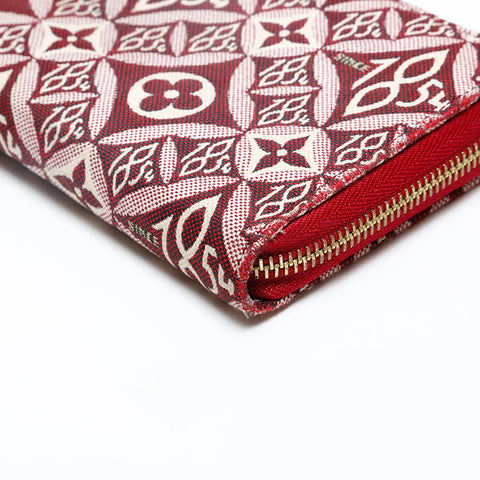 LOUIS VUITTON 2020 Monogram 1854 Jacquard Zippy Purse Red WS20093