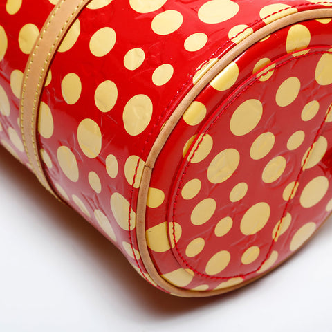 LOUIS VUITTON 2012 Vernis Dot Infinity Yayoi Kusama Papillon Shoulder Bag Red yellow WS20096