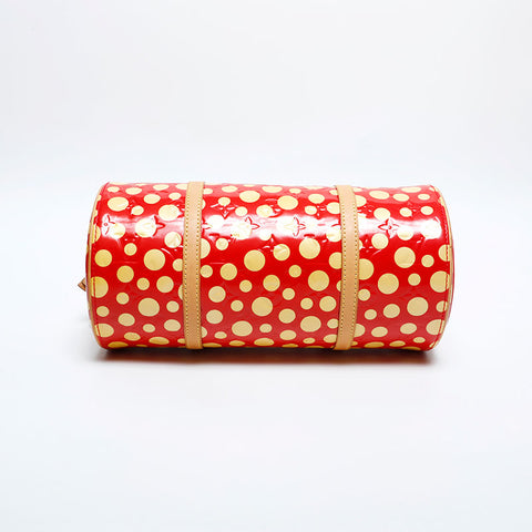 LOUIS VUITTON 2012 Vernis Dot Infinity Yayoi Kusama Papillon Shoulder Bag Red yellow WS20096