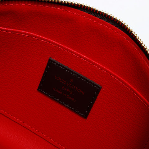 LOUIS VUITTON 2014 Damier Pochette Cosmetic PM Pouch Brown WS20098