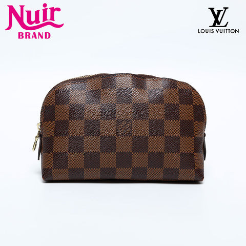 LOUIS VUITTON 2014 Damier Pochette Cosmetic PM Pouch Brown WS20098