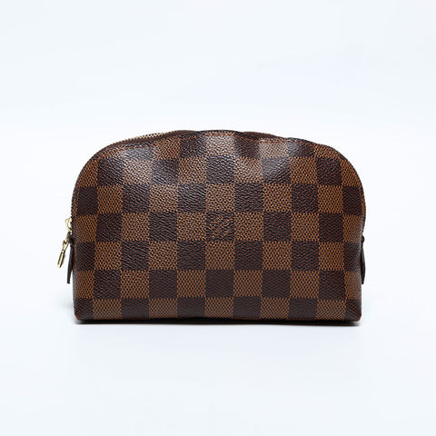 LOUIS VUITTON 2014 Damier Pochette Cosmetic PM Pouch Brown WS20098