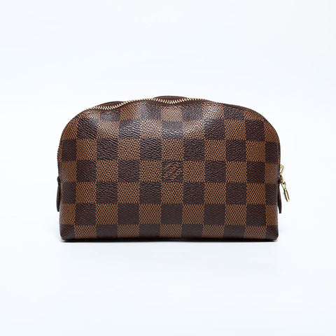 LOUIS VUITTON 2014 Damier Pochette Cosmetic PM Pouch Brown WS20098