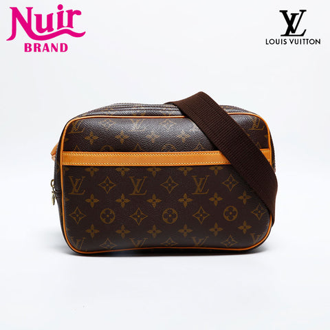 LOUIS VUITTON 2003 Monogram Reporter PM Shoulder Bag Brown WS20100