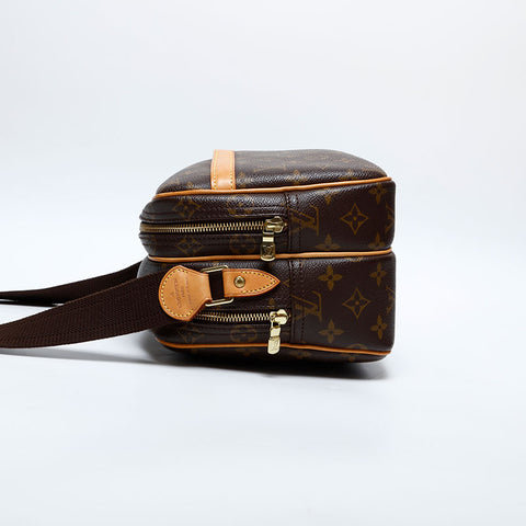 LOUIS VUITTON 2003 Monogram Reporter PM Shoulder Bag Brown WS20100