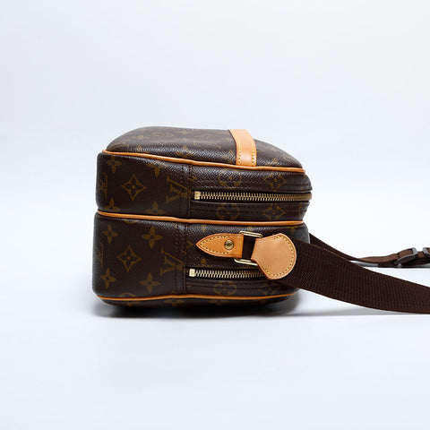 LOUIS VUITTON 2003 Monogram Reporter PM Shoulder Bag Brown WS20100