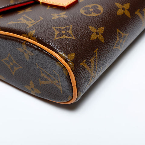 LOUIS VUITTON 2007 Monogram Sonatine Handbag Brown WS20101