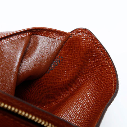 LOUIS VUITTON 2003 Monogram Compact Zip Bifold Wallet Brown WS20104