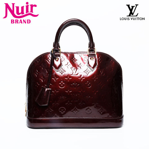 LOUIS VUITTON 2012 Monogram Vernis Alma PM Handbag purple WS20106