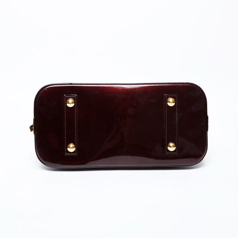 LOUIS VUITTON 2012 Monogram Vernis Alma PM Handbag purple WS20106