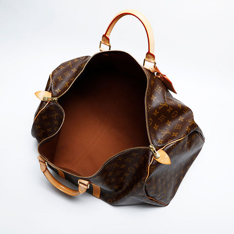 LOUIS VUITTON 2005 Monogram Keepall 55 Boston bag Brown WS20107
