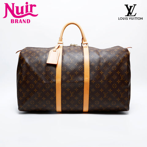 LOUIS VUITTON 2005 Monogram Keepall 55 Boston bag Brown WS20107