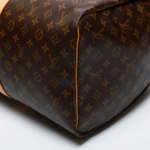 LOUIS VUITTON 2005 Monogram Keepall 55 Boston bag Brown WS20107
