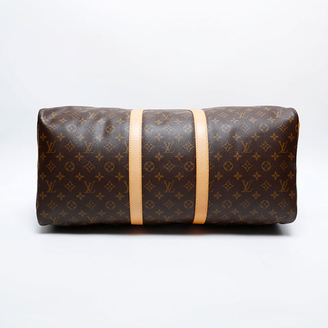 LOUIS VUITTON 2005 Monogram Keepall 55 Boston bag Brown WS20107