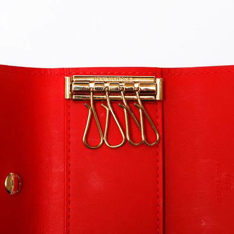LOUIS VUITTON 2005 Monogram Vernis Multicles4 Key holder  Red WS20109