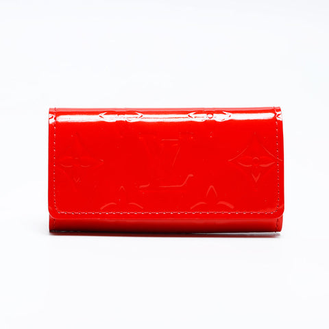 LOUIS VUITTON 2005 Monogram Vernis Multicles4 Key holder  Red WS20109