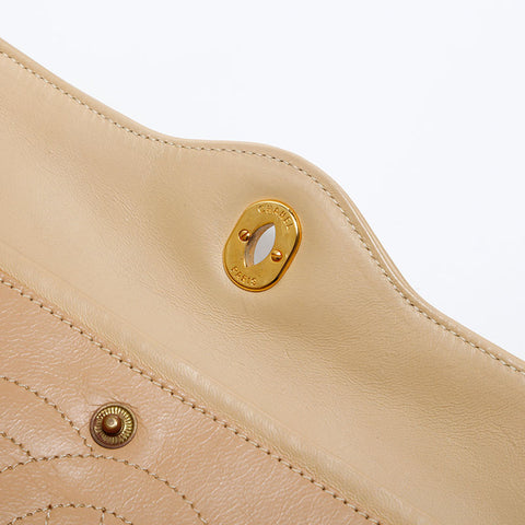 CHANEL No. 2 1993-1994 Paris Limited Edition 25 Matelasse Lambskin Shoulder Bag beige WS20111