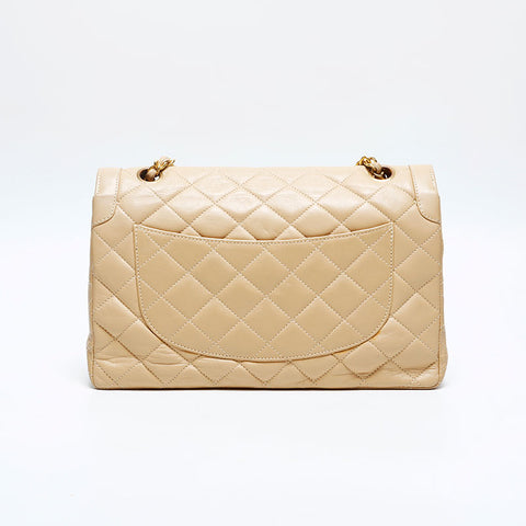 CHANEL No. 2 1993-1994 Paris Limited Edition 25 Matelasse Lambskin Shoulder Bag beige WS20111