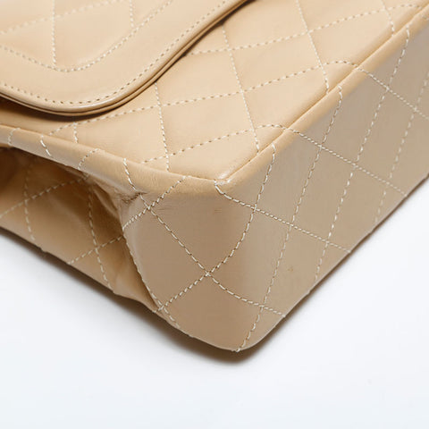 CHANEL No. 2 1993-1994 Paris Limited Edition 25 Matelasse Lambskin Shoulder Bag beige WS20111