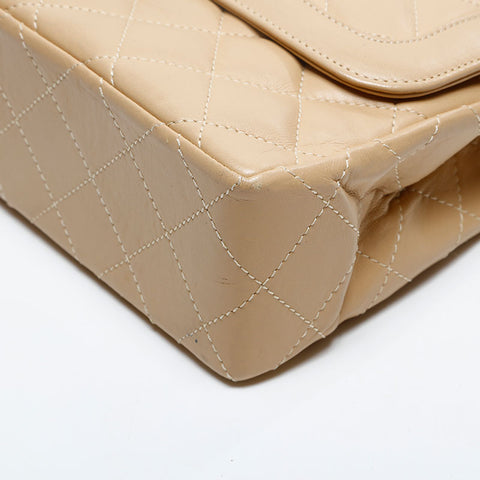 CHANEL No. 2 1993-1994 Paris Limited Edition 25 Matelasse Lambskin Shoulder Bag beige WS20111
