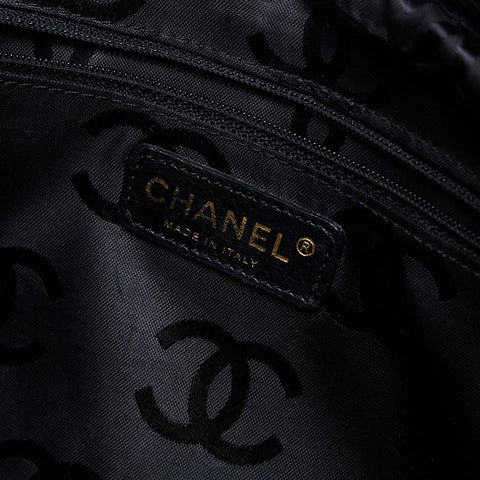 CHANEL No.9 2004-2005 Bowling Bag Lambskin Wild Stitch Handbag black WS20112