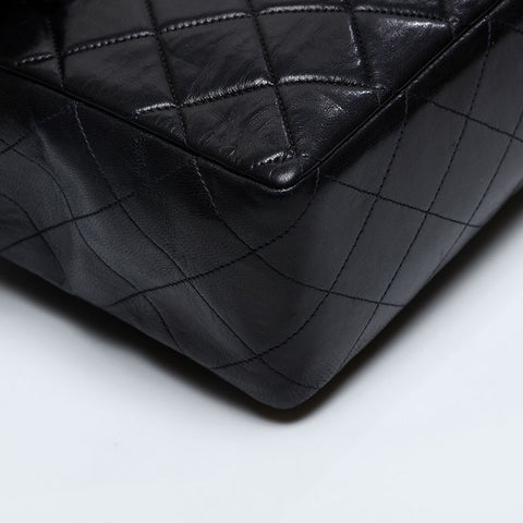 CHANEL No. 3 1994-1999 Lambskin Matelasse Backpack Â· Daypack black WS20113
