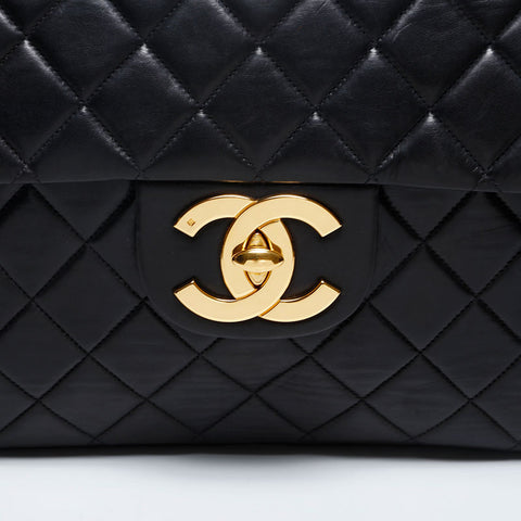 CHANEL No. 3 1994-1999 Lambskin Matelasse Backpack Â· Daypack black WS20113