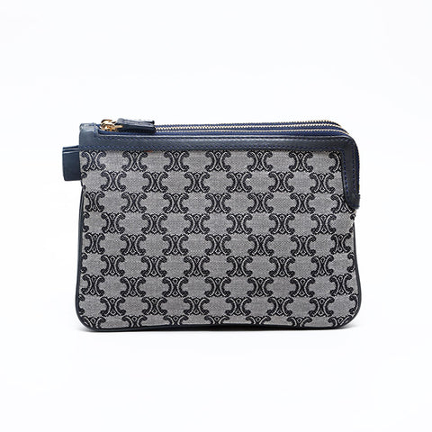 CELINE macadam canvas Pouch Navy WS20114