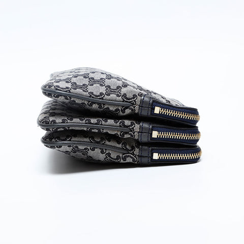 CELINE macadam canvas Pouch Navy WS20114