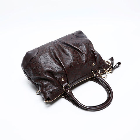 GUCCI GG Shima 2way Sukey Handbag Brown WS20116
