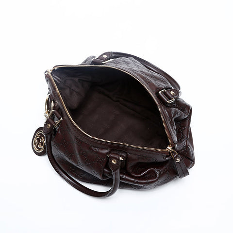 GUCCI GG Shima 2way Sukey Handbag Brown WS20116