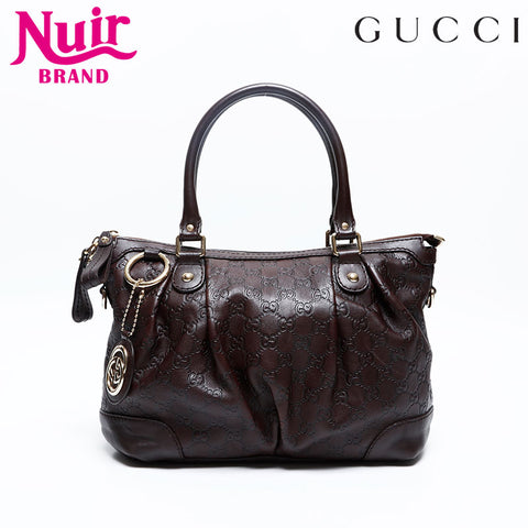 GUCCI GG Shima 2way Sukey Handbag Brown WS20116