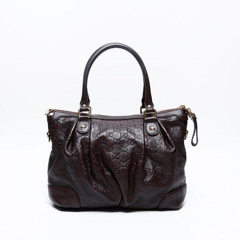 GUCCI GG Shima 2way Sukey Handbag Brown WS20116