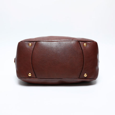 PRADA Soft Calfskin Shoulder Bag Brown WS20118