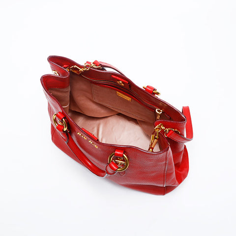 Miu Miu Leather 2way Handbag Red WS20119