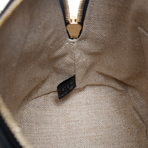 GUCCI 2way Micro GG Shima Leather Handbag black WS20120