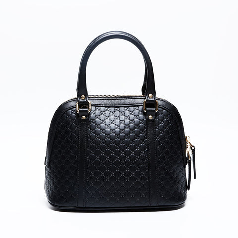 GUCCI 2way Micro GG Shima Leather Handbag black WS20120