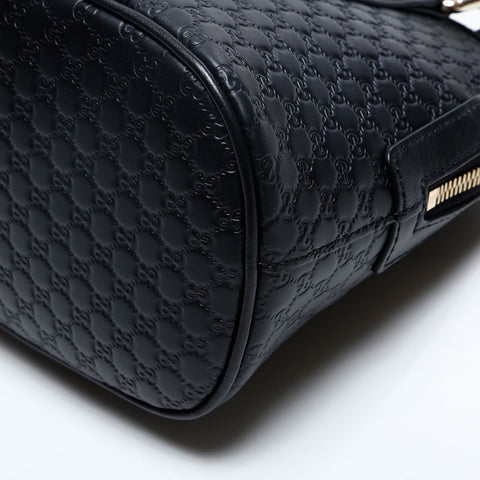 GUCCI 2way Micro GG Shima Leather Handbag black WS20120
