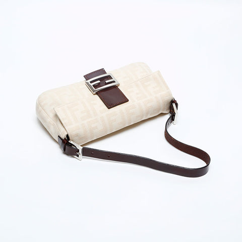 FENDI Zucca Canvas Mamma Bucket Shoulder Bag beige WS20121