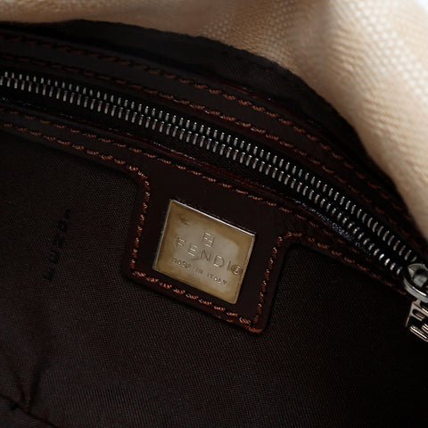 FENDI Zucca Canvas Mamma Bucket Shoulder Bag beige WS20121