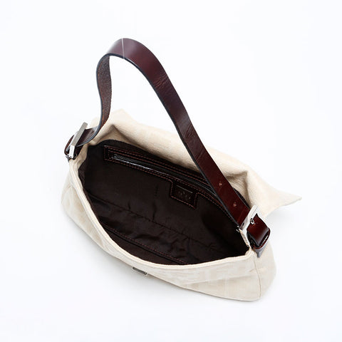 FENDI Zucca Canvas Mamma Bucket Shoulder Bag beige WS20121