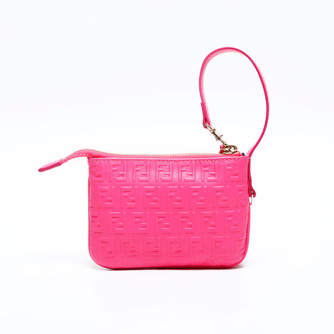 FENDI 8M0244 Leather Mini Fringe Pouch pink WS20122